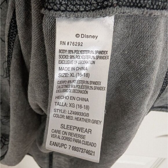 Nightmare Before Christmas Sleep Shirt Womens Size XL Gray Sally Oogie Boogie - Picture 7 of 10